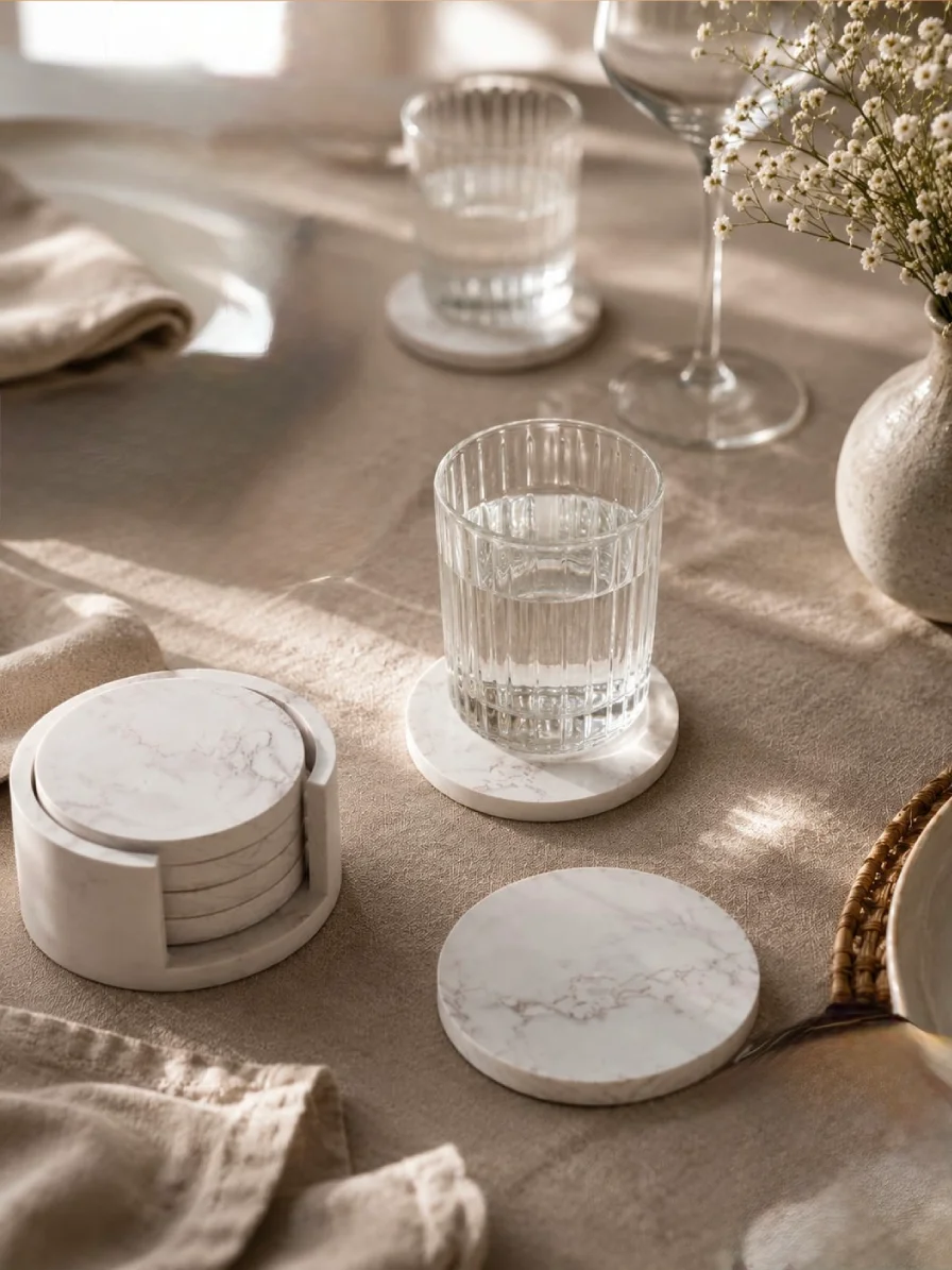 Round Coaster Set of 4 AK-040 Round Coaster Set of 4 AK-040 - Image 1